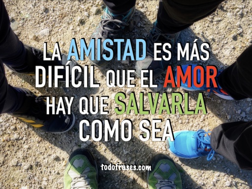 La amistad es más difícil y más rara que el amor. Hay que salvarla como sea.