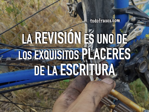 La revisión es uno de los exquisitos placeres de la escritura