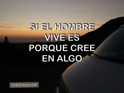 No se vive sin la fe. La fe es el conocimiento del significado de la vida humana. La fe es la fuerza de la vida. Si el hombre vive es porque cree en algo