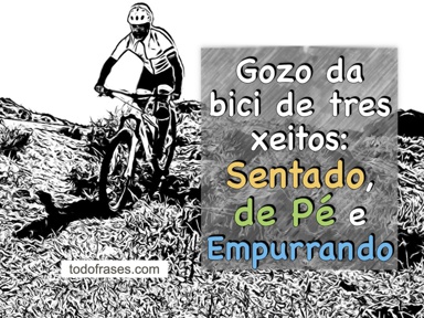 Gozo da bici de tres xeitos: sentado, de pé e empurrando