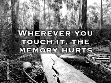 Wherever you touch it, the memory hurts