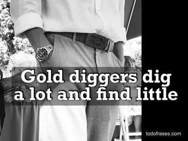 Gold diggers dig a lot and find little