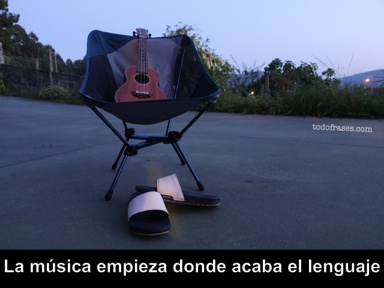 La música empieza donde acaba el lenguaje