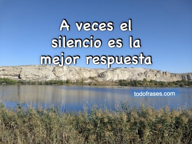 A veces el silencio es la mejor respuesta