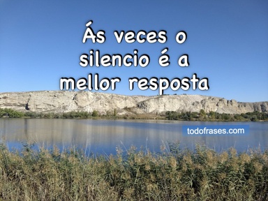 Ás veces o silencio é a mellor resposta