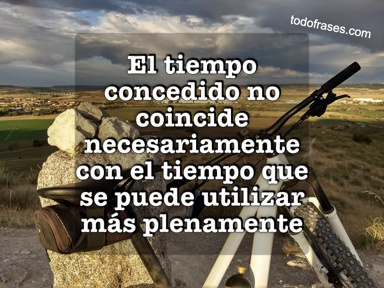 El tiempo concedido no coincide necesariamente con el tiempo que se puede utilizar más plenamente