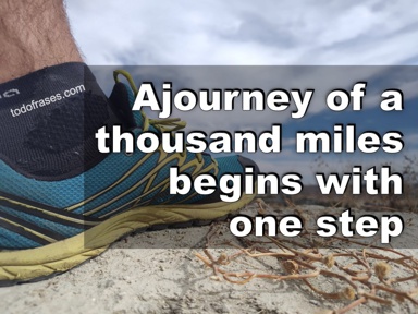 The journey of a thousand miles begins with one step