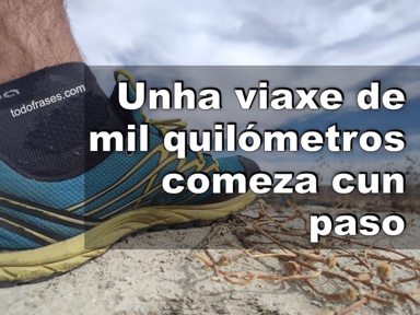 Una viaxe de mil quilómetros comeza cun paso